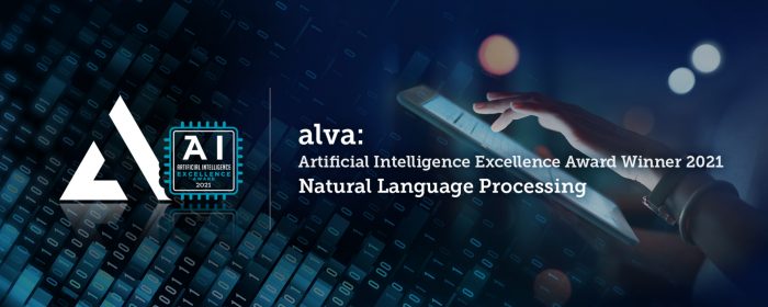 alva named winner in 2021 Artificial Intelligence Excellence Awards